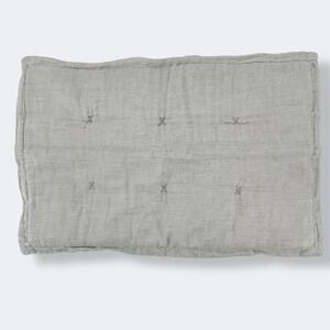 Restoration Hardware Linen Gauze Tufted Sham Mist Gray Lumbar Size 14" X 22"